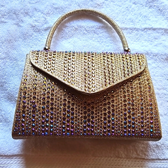Iridescent Bling Hand Bag New, From Macys - Picture 4 of 4
